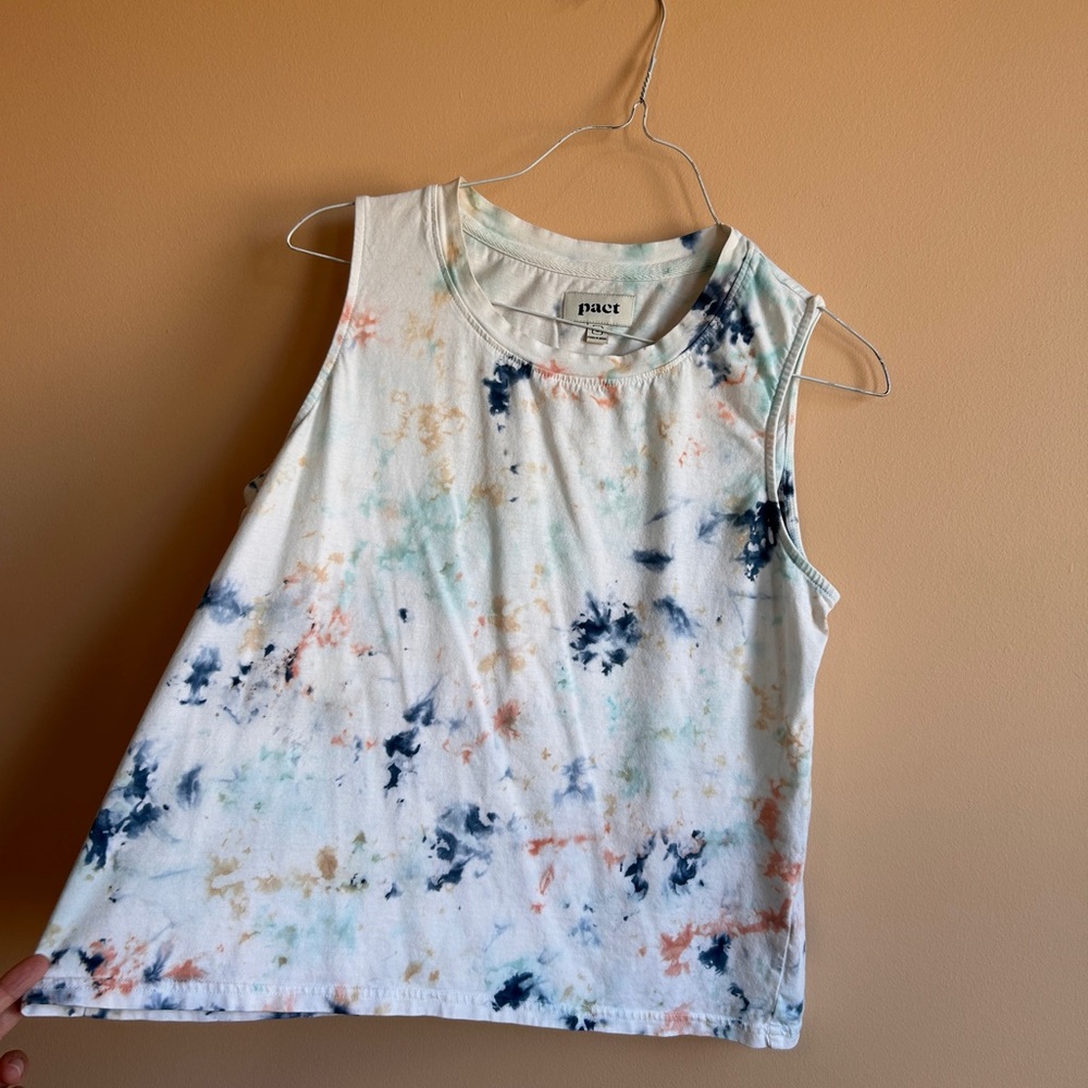 Pact Women's Multicolor Tie-Dye Muscle Tee